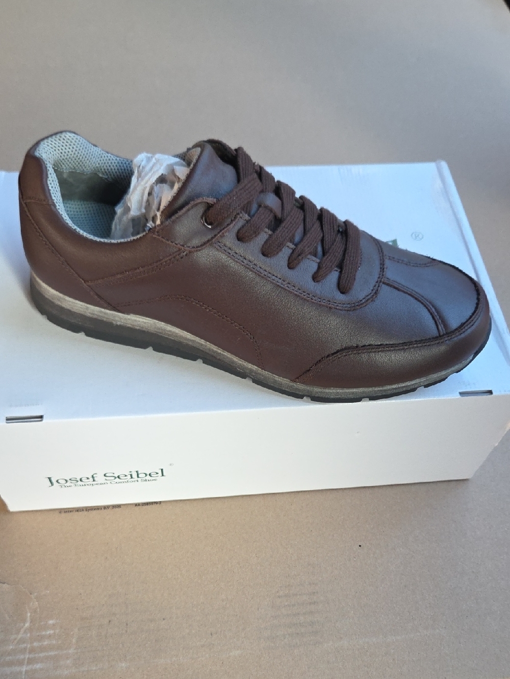 Josef Seibel Size 7 Men's Dark Brown Leather Lace-Up Sneaker NEW - Picture 9 of 9
